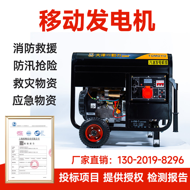 小型7KW汽油发电机TO7900ET