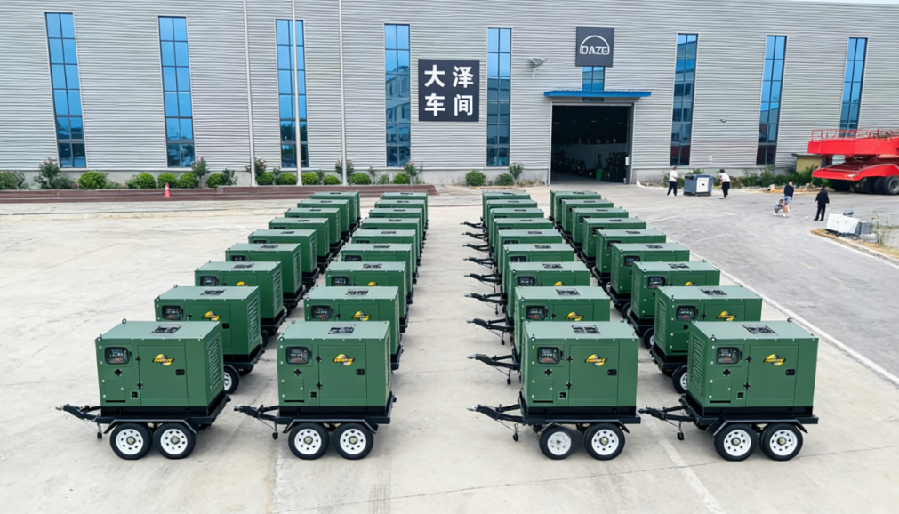 50台移动式30KW静音柴油发电机出口海外-大泽动力官网_大泽动力发电机_大泽动力发电电焊机_大泽动力厂家