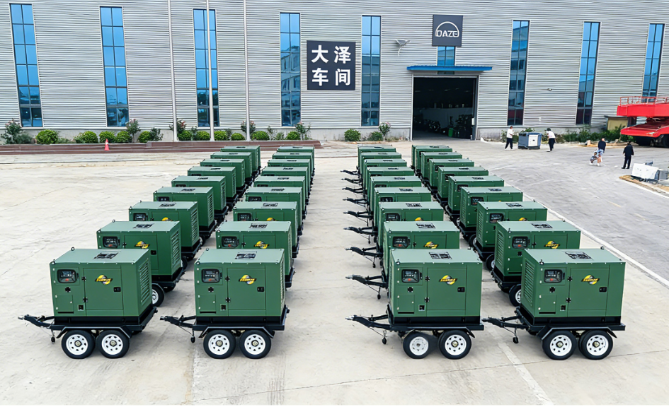 50台移动式30KW静音柴油发电机出口海外-大泽动力官网_大泽动力发电机_大泽动力发电电焊机_大泽动力厂家