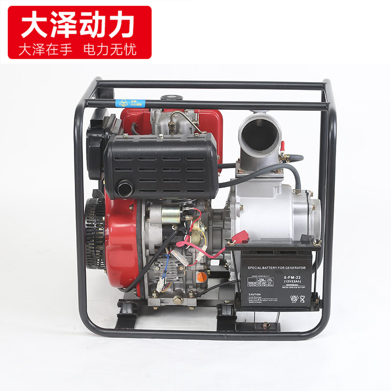 移动式4寸柴油机水泵 自吸泵大流量电启动