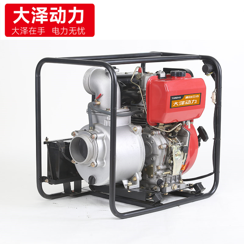 移动式4寸柴油机水泵 自吸泵大流量电启动