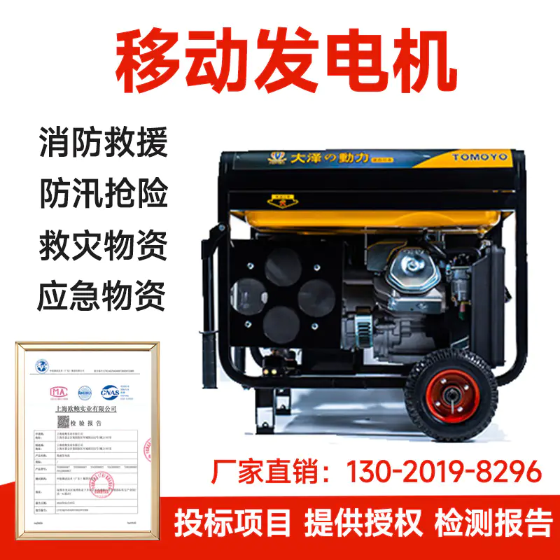 6KW汽油发电机TO7100ET 电启动